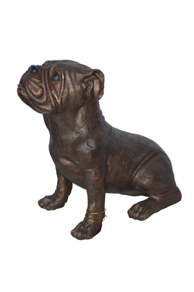 Beautiful bulldog bronze statue - Size: 16"L x 7"W x 16"H. (1 of 12)