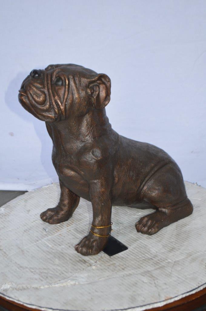 Beautiful bulldog bronze statue - Size: 16"L x 7"W x 16"H. - 2