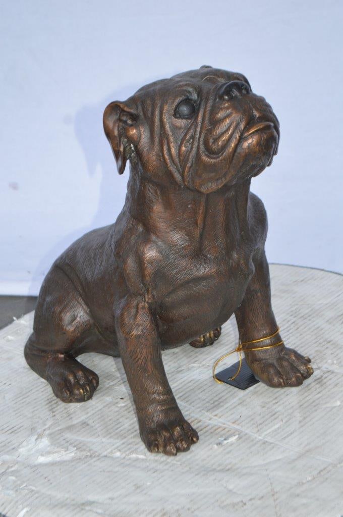 Beautiful bulldog bronze statue - Size: 16"L x 7"W x 16"H. - 5
