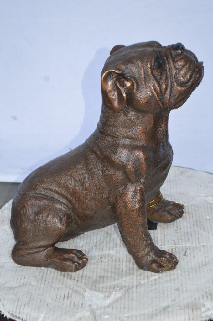 Beautiful bulldog bronze statue - Size: 16"L x 7"W x 16"H. - 6