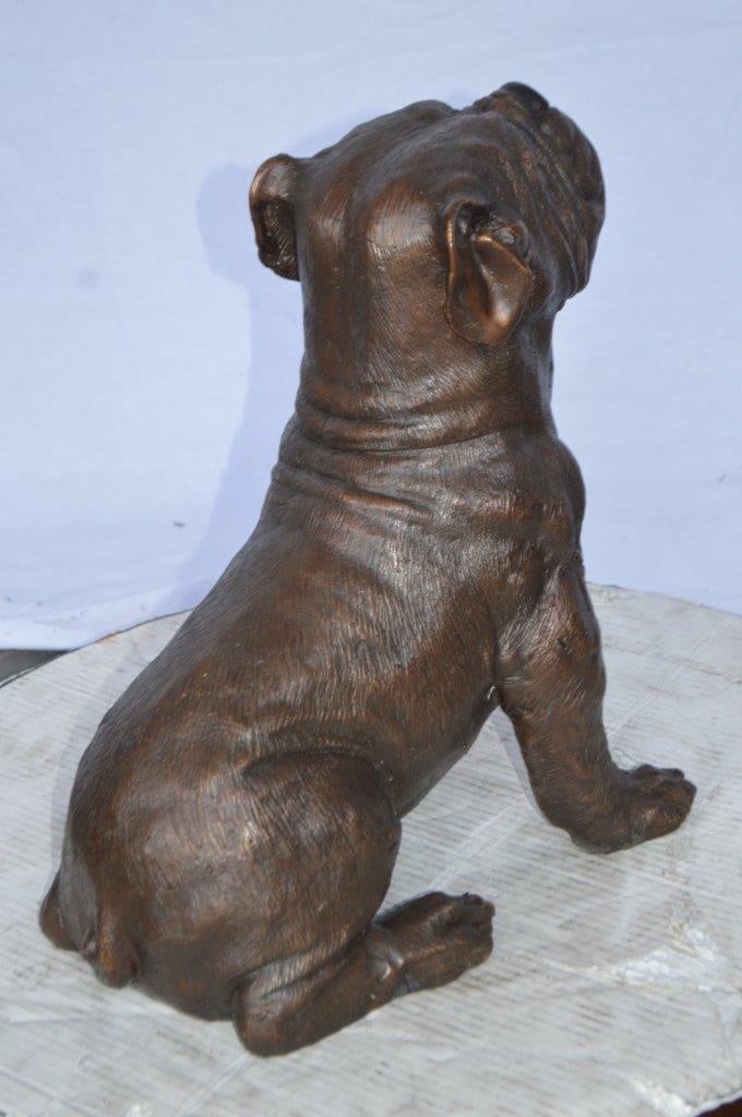 Beautiful bulldog bronze statue - Size: 16"L x 7"W x 16"H. - 7