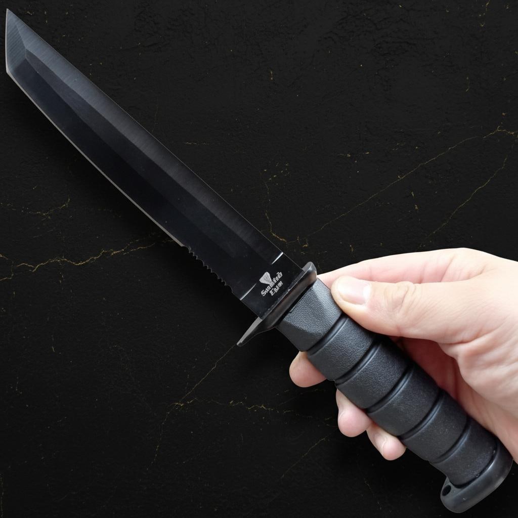 Tactical Fixed Blade Survival Knife 12-inch with Ka-Bar Style Handle & Sheath - 3