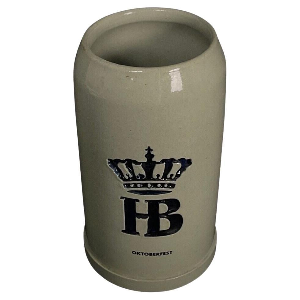 German HB Oktoberfest Beer Stein - Original King 2: Title:German HB Oktoberfest Beer Stein - Original King 2Origin:FranceDimension:Height: 7.68 in (19.5 cm)Diameter: 4.34 in (11 cm)Materials:CeramicYear:20th centuryDescription:This authentic German HB