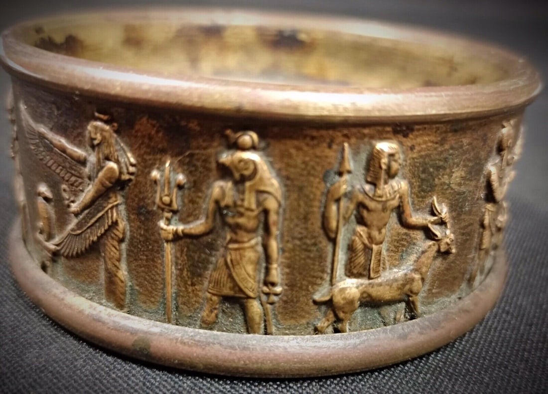 Antique 20th Century Egyptian-Themed Trinket Dish - 4