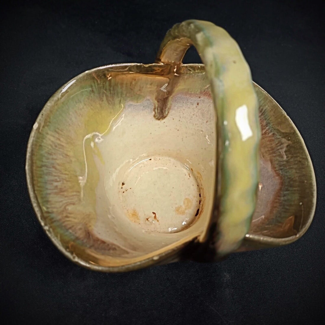 Vintage Charming Small Ceramic Basket - 5