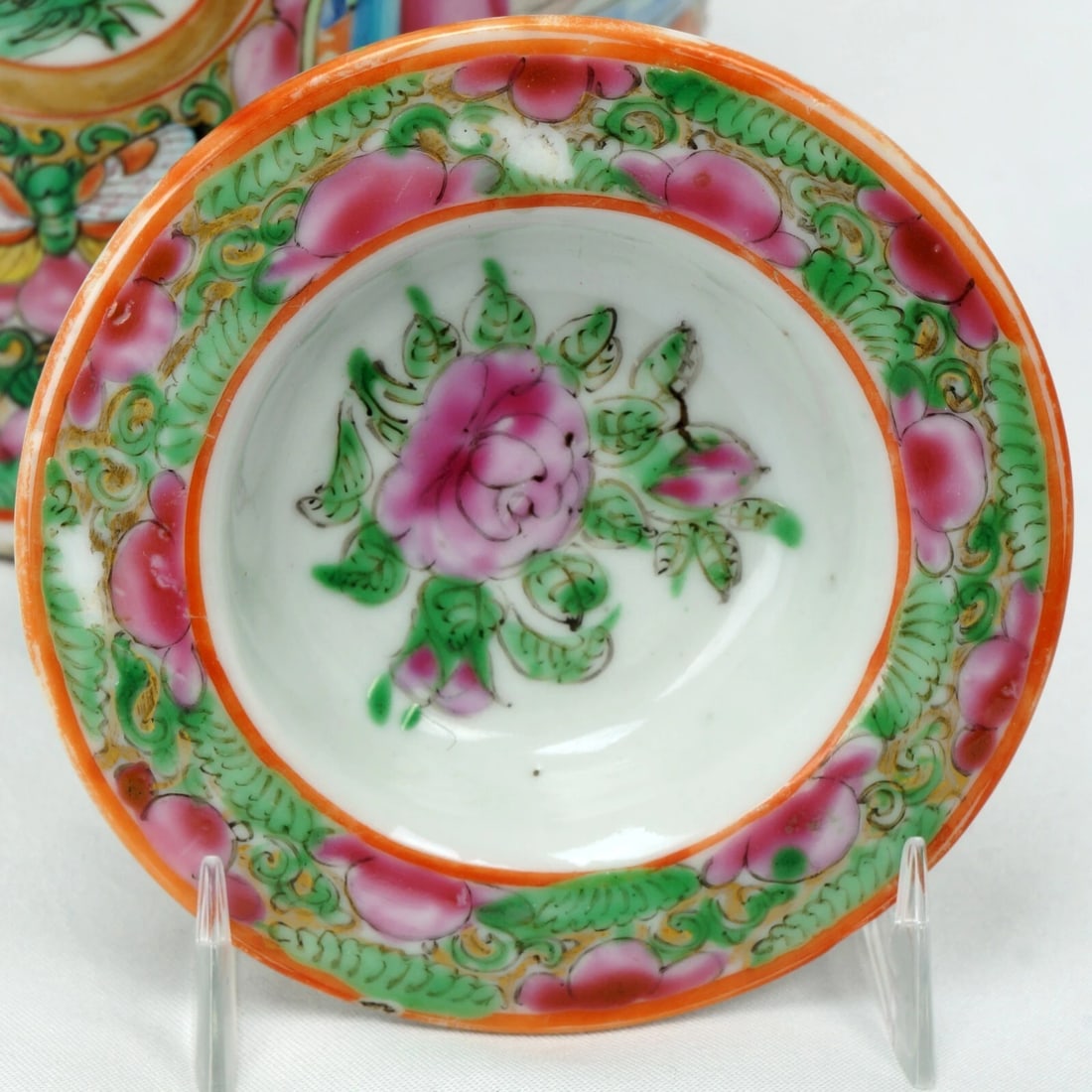 Chinese Mid-19th C Rose Mandarin Teapot - 10