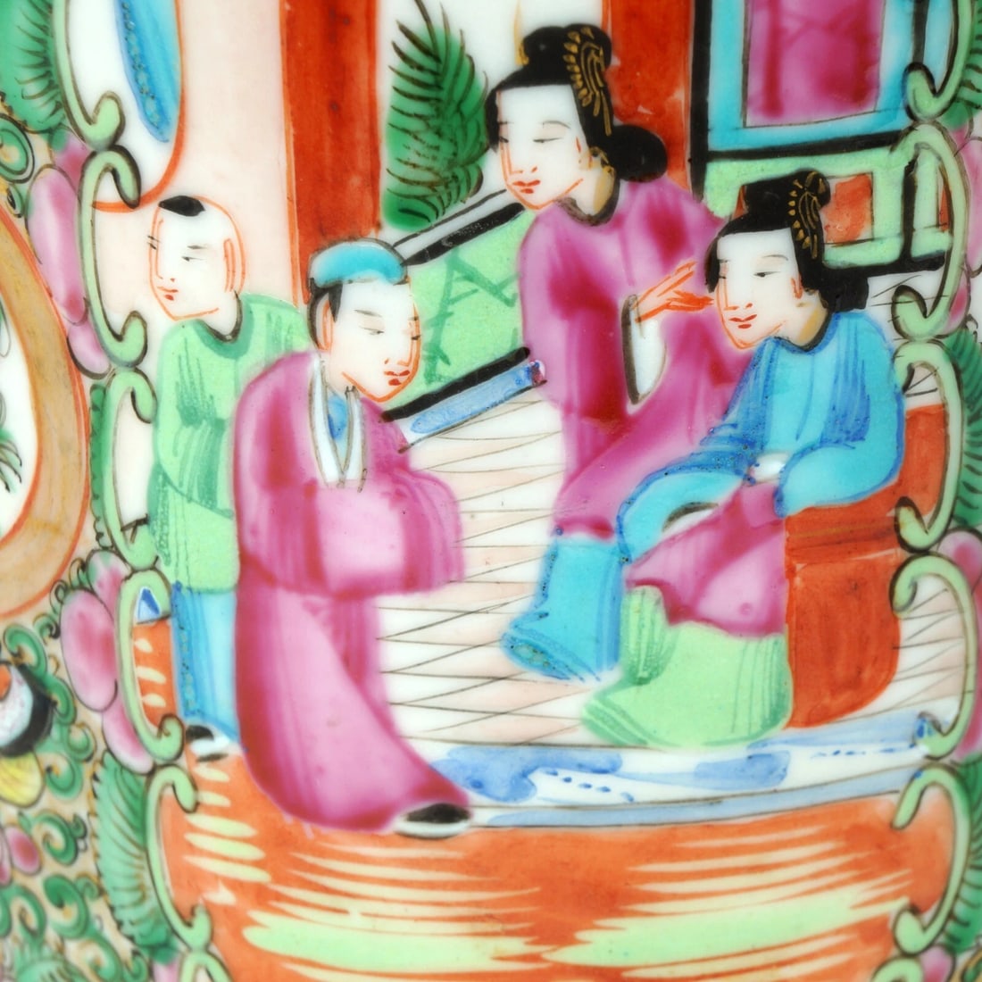 Chinese Mid-19th C Rose Mandarin Teapot - 15