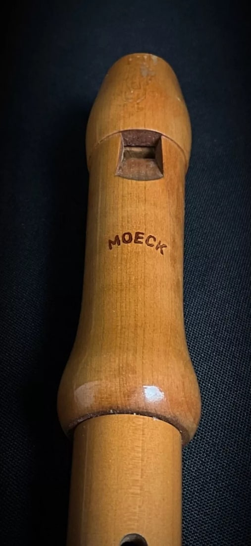 Vintage Moeck German Wooden Flute with Original Box and Instruction Book - 4