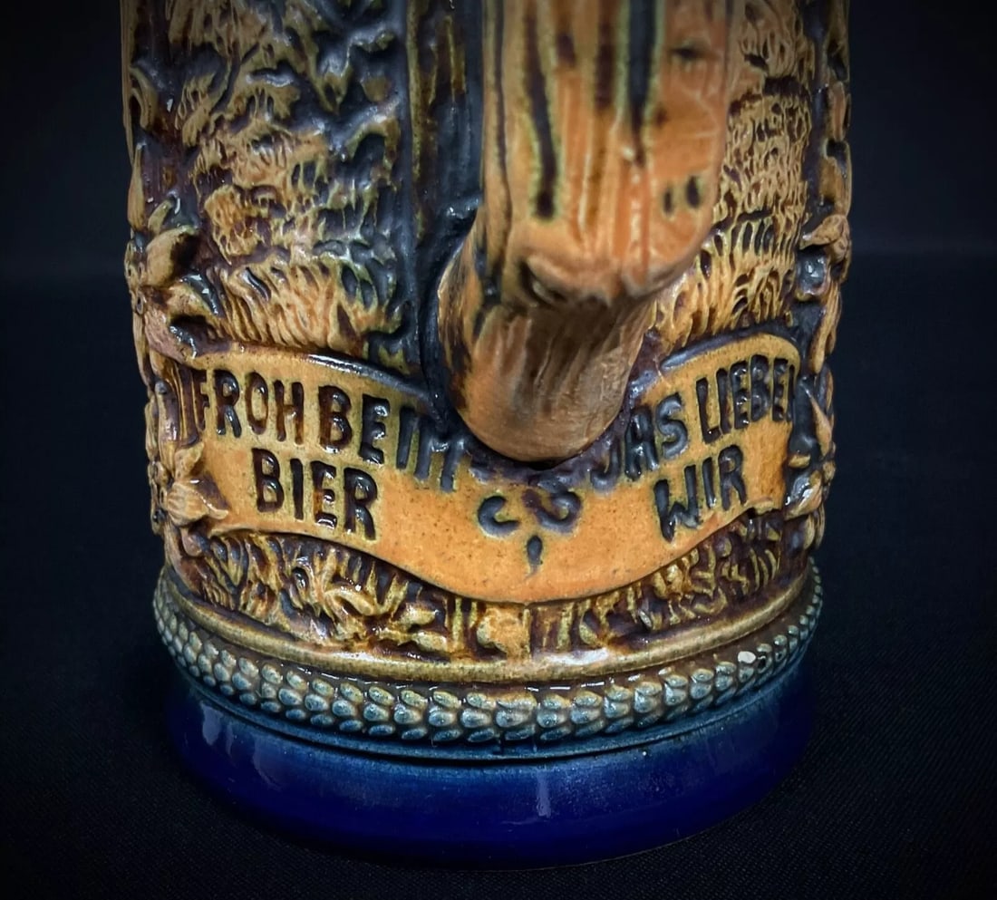Charming Vintage German Beer Stein "Frohbeim Bier Das Lieben Wir" - 10