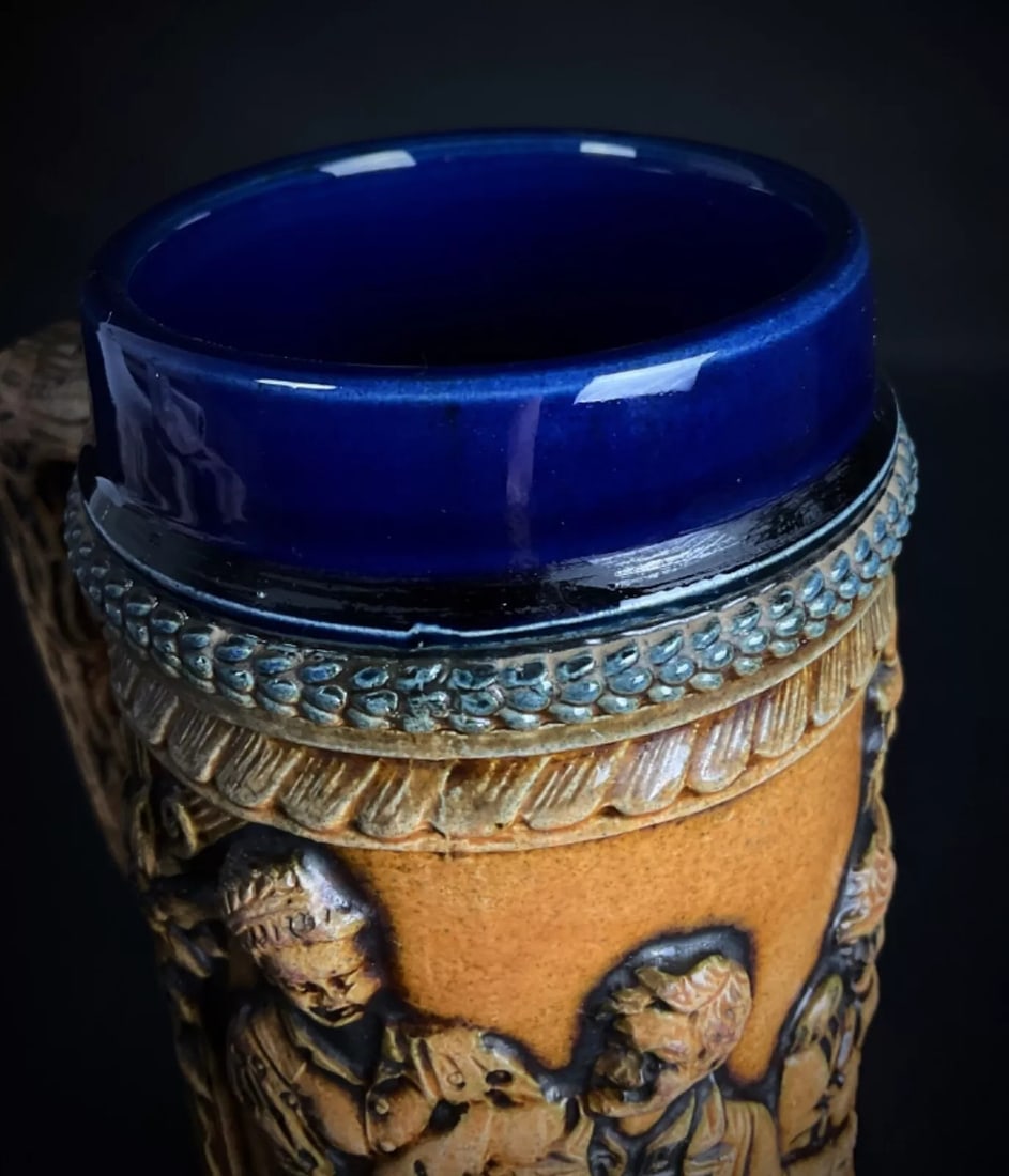 Charming Vintage German Beer Stein "Frohbeim Bier Das Lieben Wir" - 2