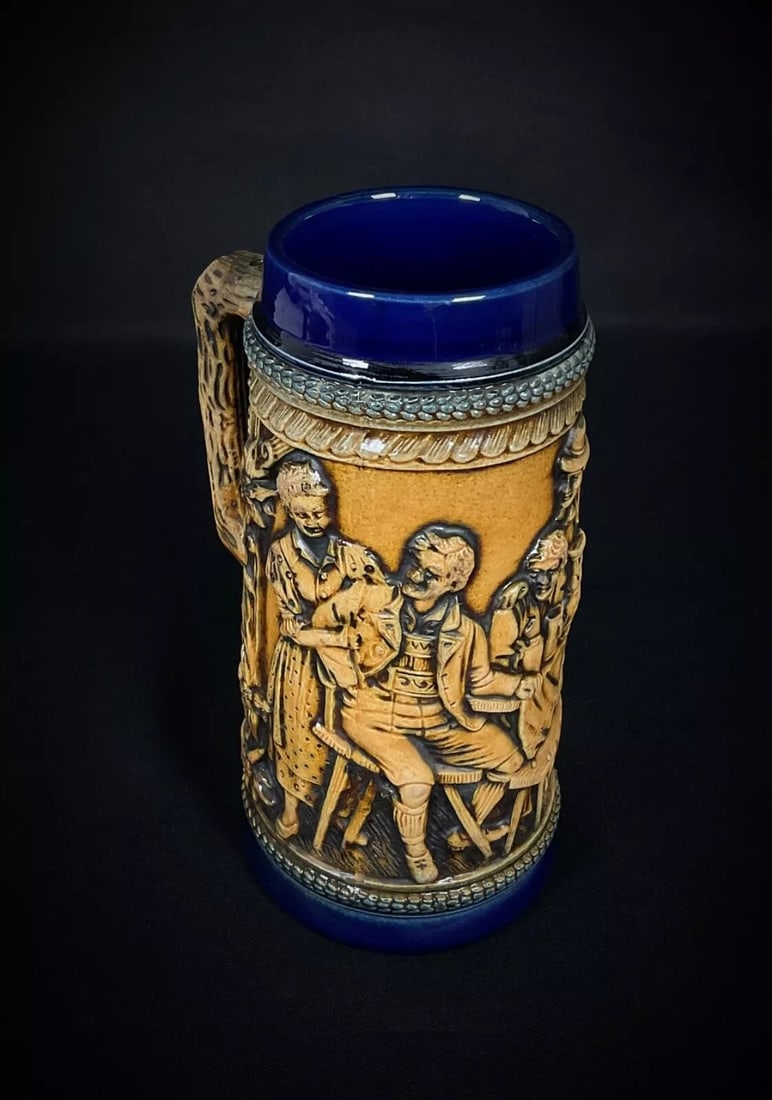 Charming Vintage German Beer Stein "Frohbeim Bier Das Lieben Wir" - 4