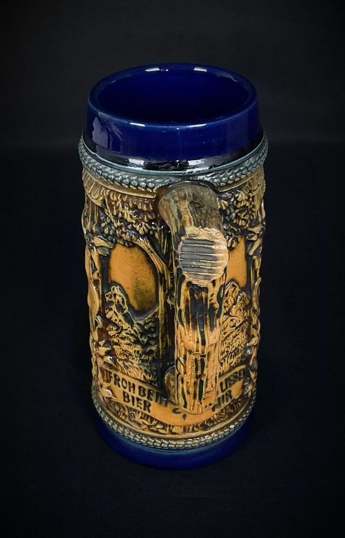 Charming Vintage German Beer Stein "Frohbeim Bier Das Lieben Wir" - 7