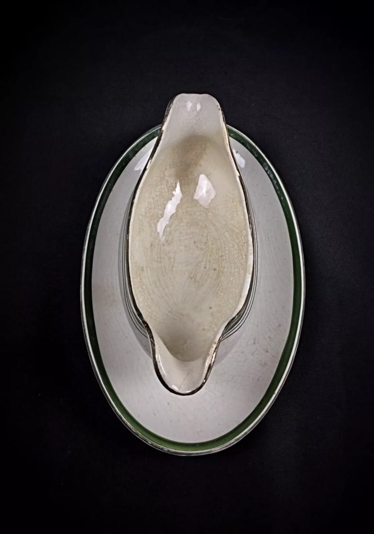 Vintage Digoin Sarreguemines Gravy Boat – Floral Design - 3