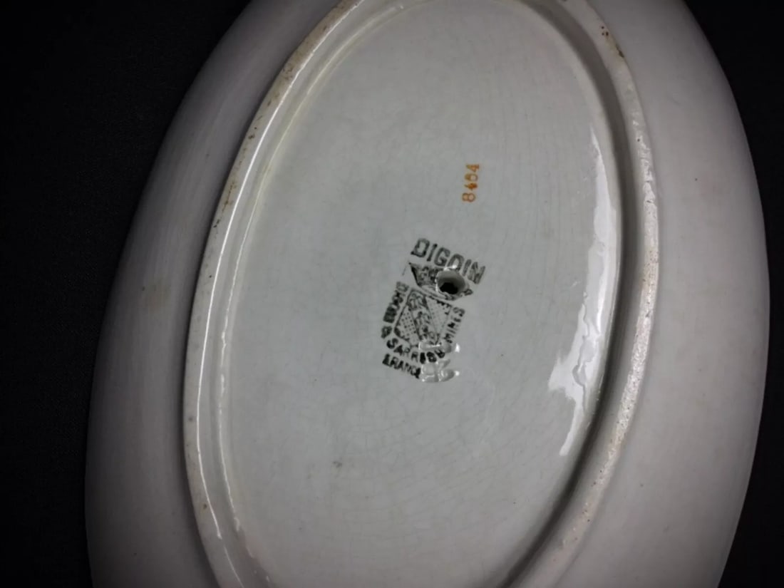 Vintage Digoin Sarreguemines Gravy Boat – Floral Design - 7