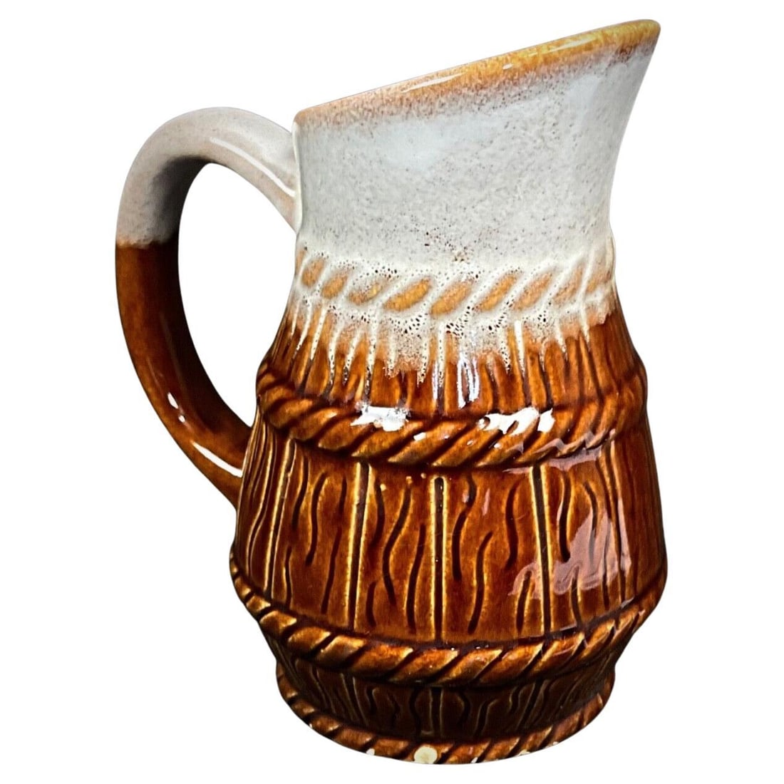 Vintage 20th Century Bar or Bistro Ceramic Pitcher, 1/4 Liter (1 of 7)