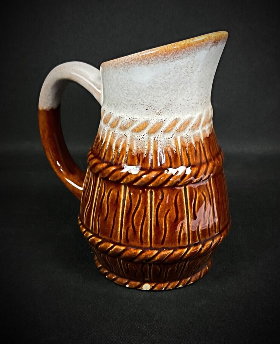 Vintage 20th Century Bar or Bistro Ceramic Pitcher, 1/4 Liter - 2