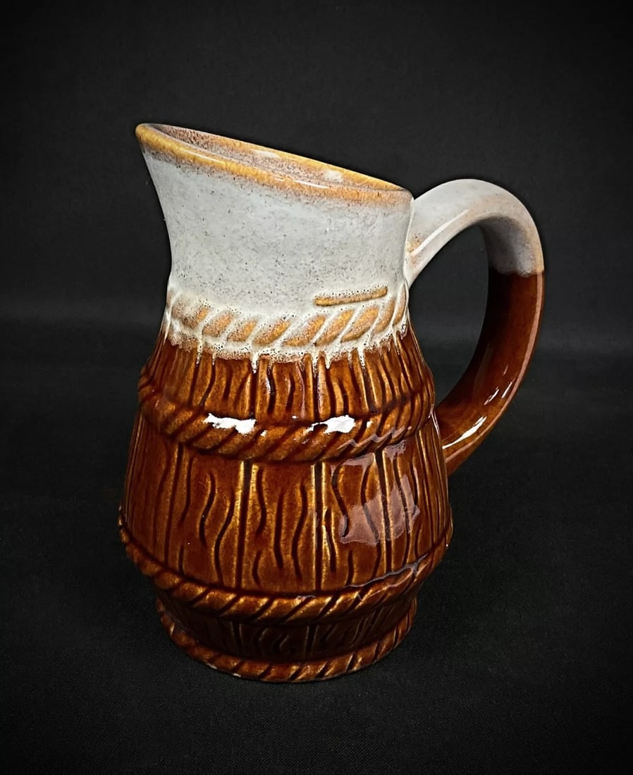 Vintage 20th Century Bar or Bistro Ceramic Pitcher, 1/4 Liter - 3