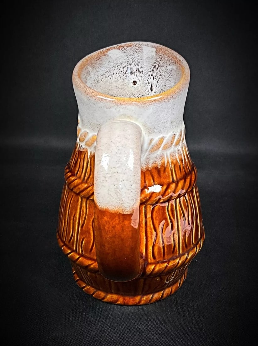 Vintage 20th Century Bar or Bistro Ceramic Pitcher, 1/4 Liter - 4