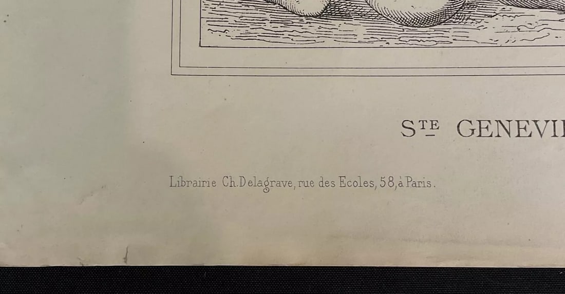 Late 19th-C. French Engraving, "St. Geneviève Inspiring Parisians" - 4