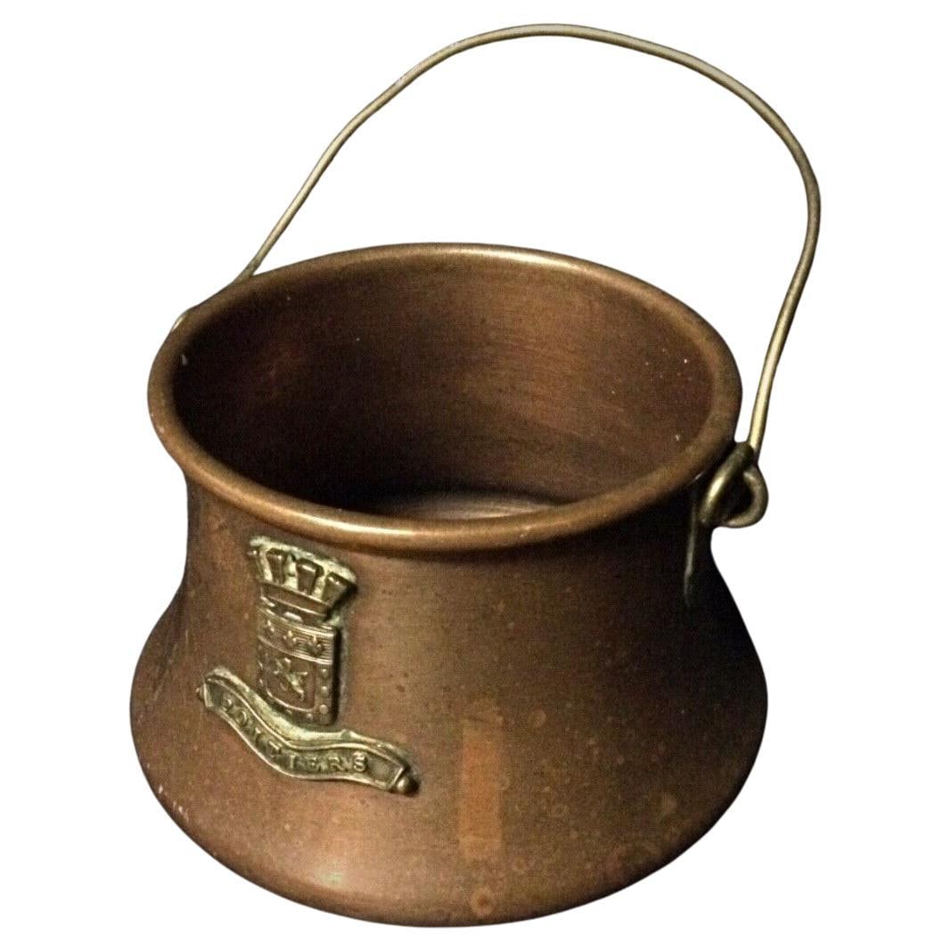Antique Copper Cauldron – "Poitiers" Engraved, Vintage Decorative Collectible (1 of 7)