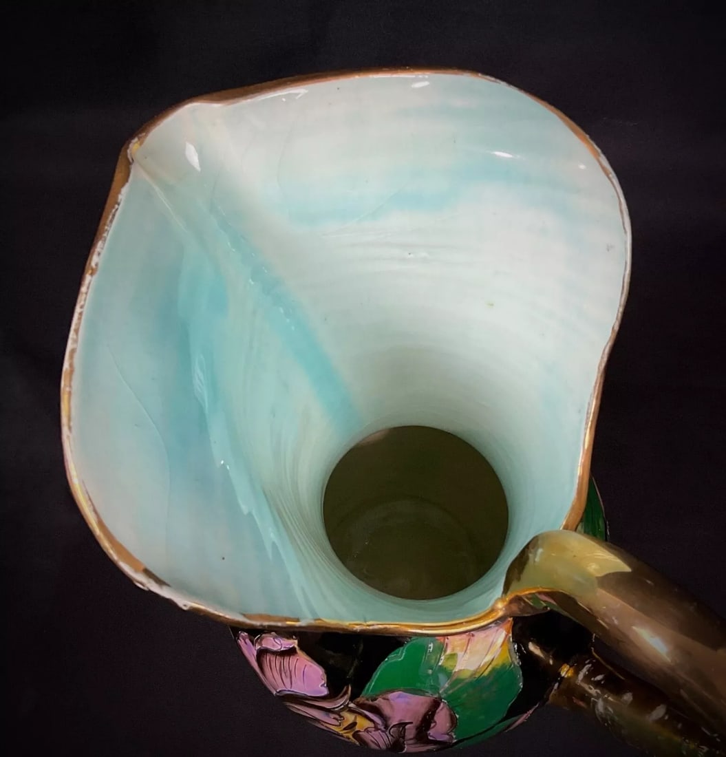 Rare 20th Century Large Hand-Painted Ceramic Carafe Signed Vallauris - 7