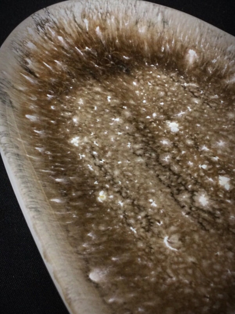 Nidervillier "Ecume" Hand-Decorated Plate or Trinket Tray, Made in France - 3