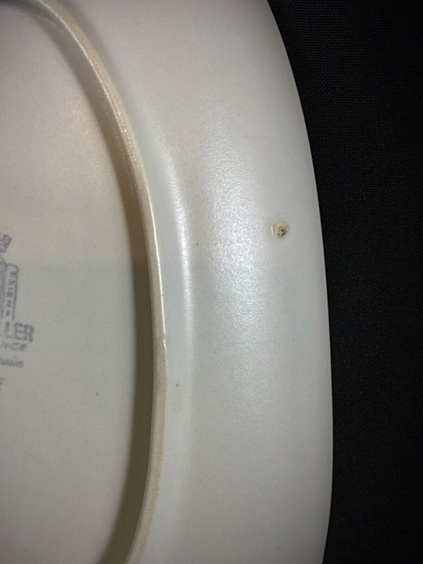 Nidervillier "Ecume" Hand-Decorated Plate or Trinket Tray, Made in France - 6