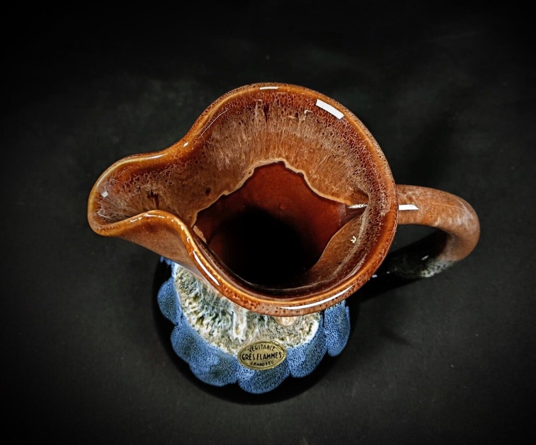 Pitcher "Savines les Lacs" Genuine High-Fired Flame Glazed Stoneware - 5