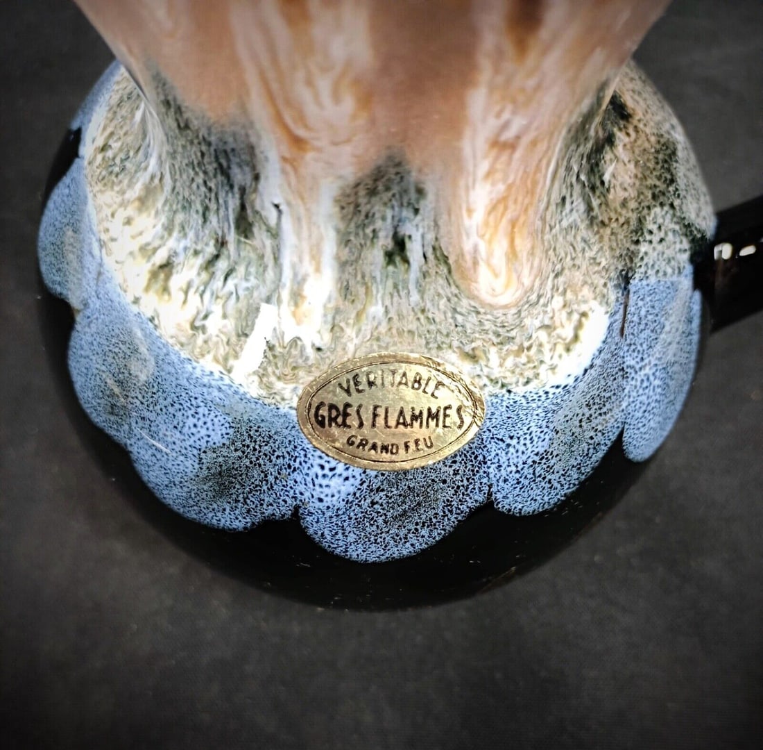 Pitcher "Savines les Lacs" Genuine High-Fired Flame Glazed Stoneware - 6