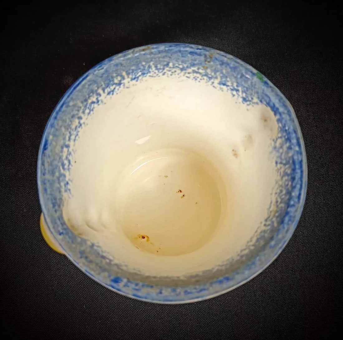 Vintage Faience Pot by M.F.A Pornic Dinard with Breton and Floral Design - 8