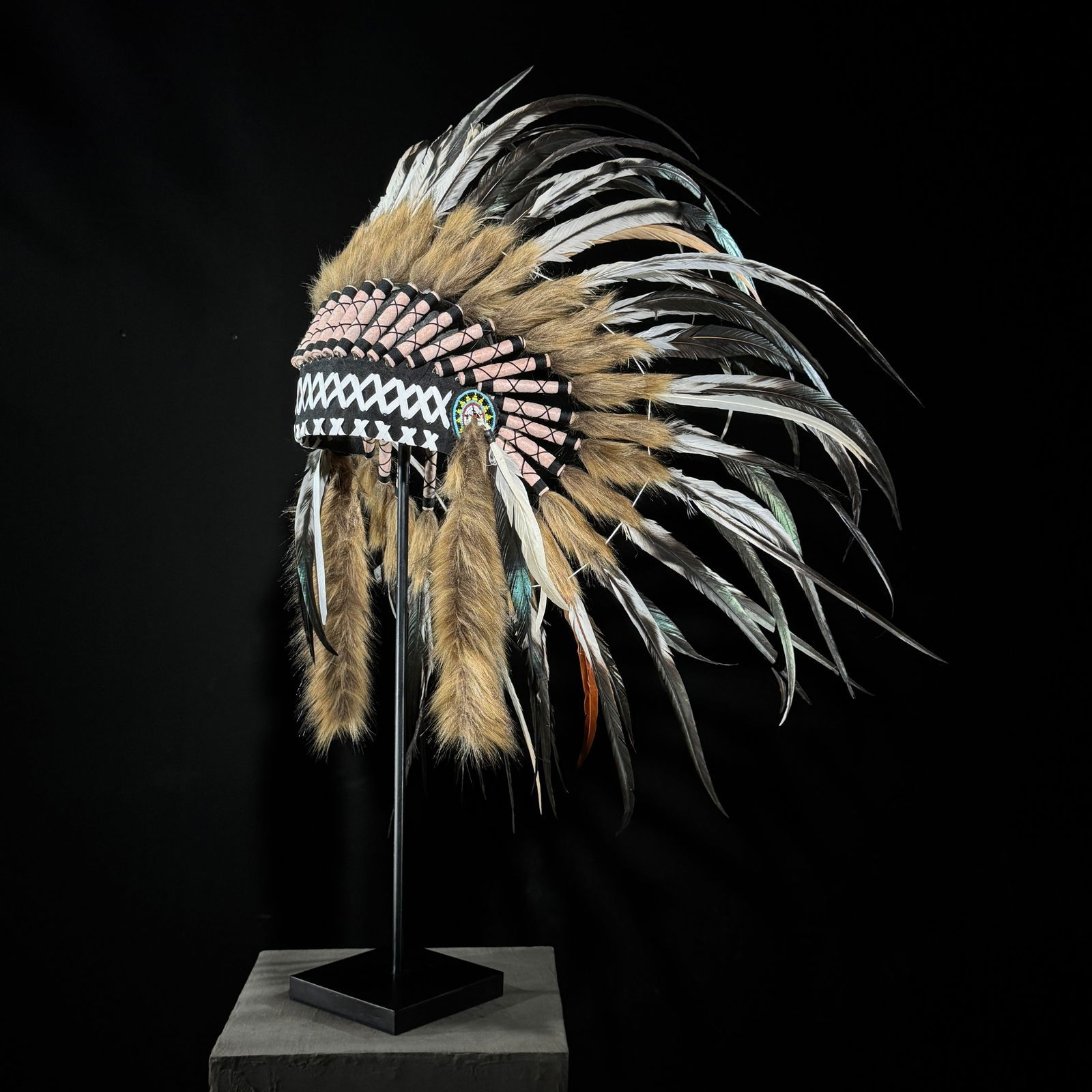Beautiful remake of an Indian Headdress on a custom stand (1 of 10)