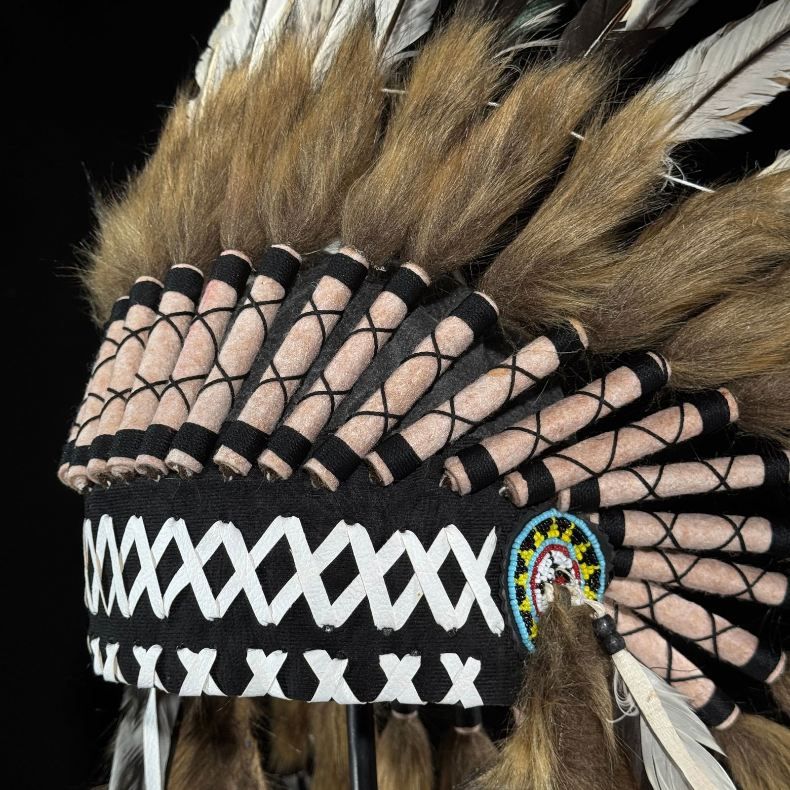 Beautiful remake of an Indian Headdress on a custom stand - 2
