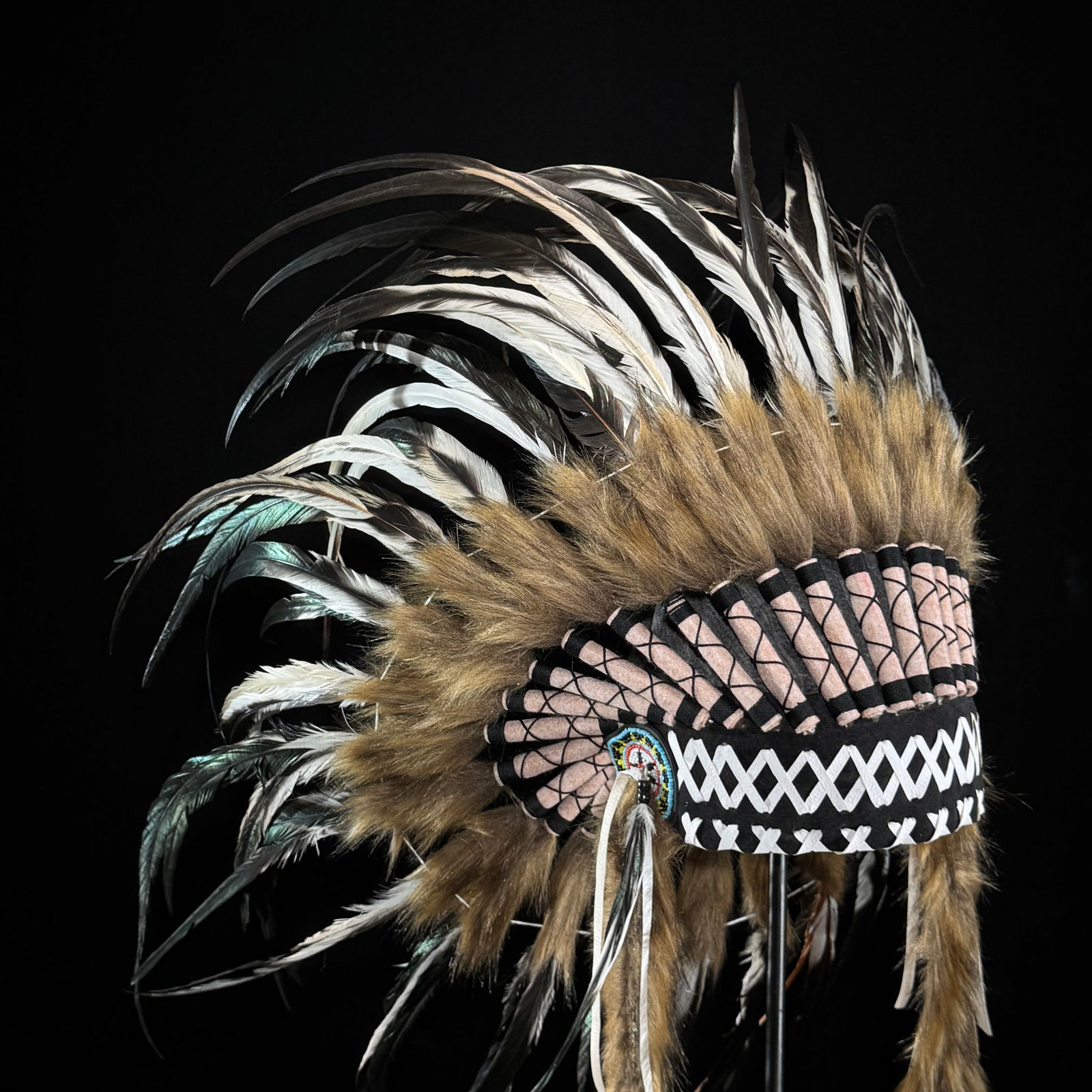 Beautiful remake of an Indian Headdress on a custom stand - 7