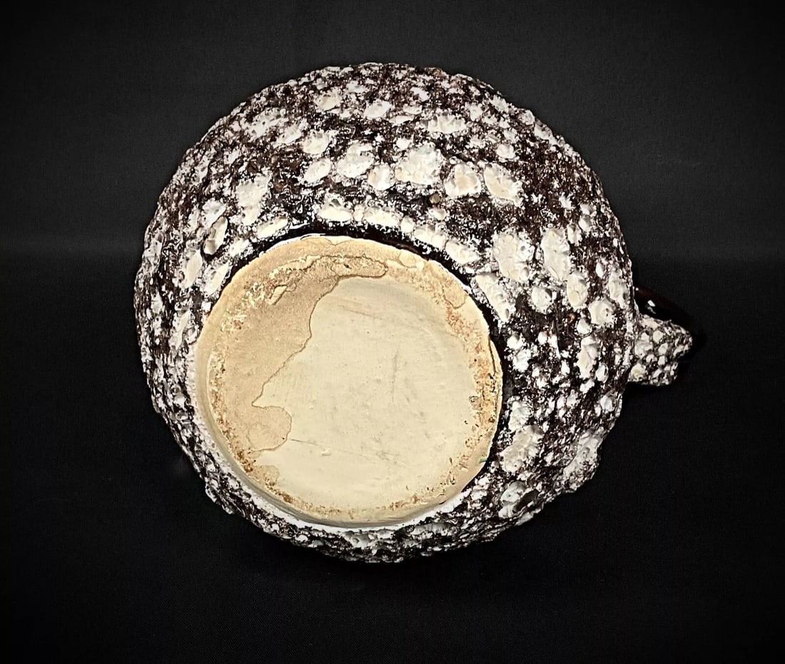 Beautiful Speckled Ceramic Pitcher in Vallauris Style - 10