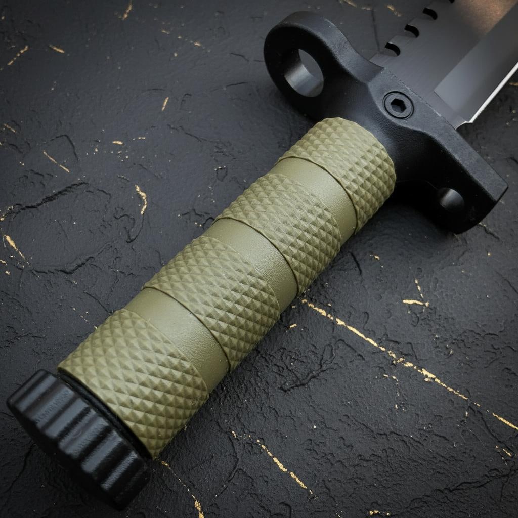 12.5" Military Tactical Hunting Knife with Fixed Sawback Blade, Survival Sheath & Fire Starter - 3