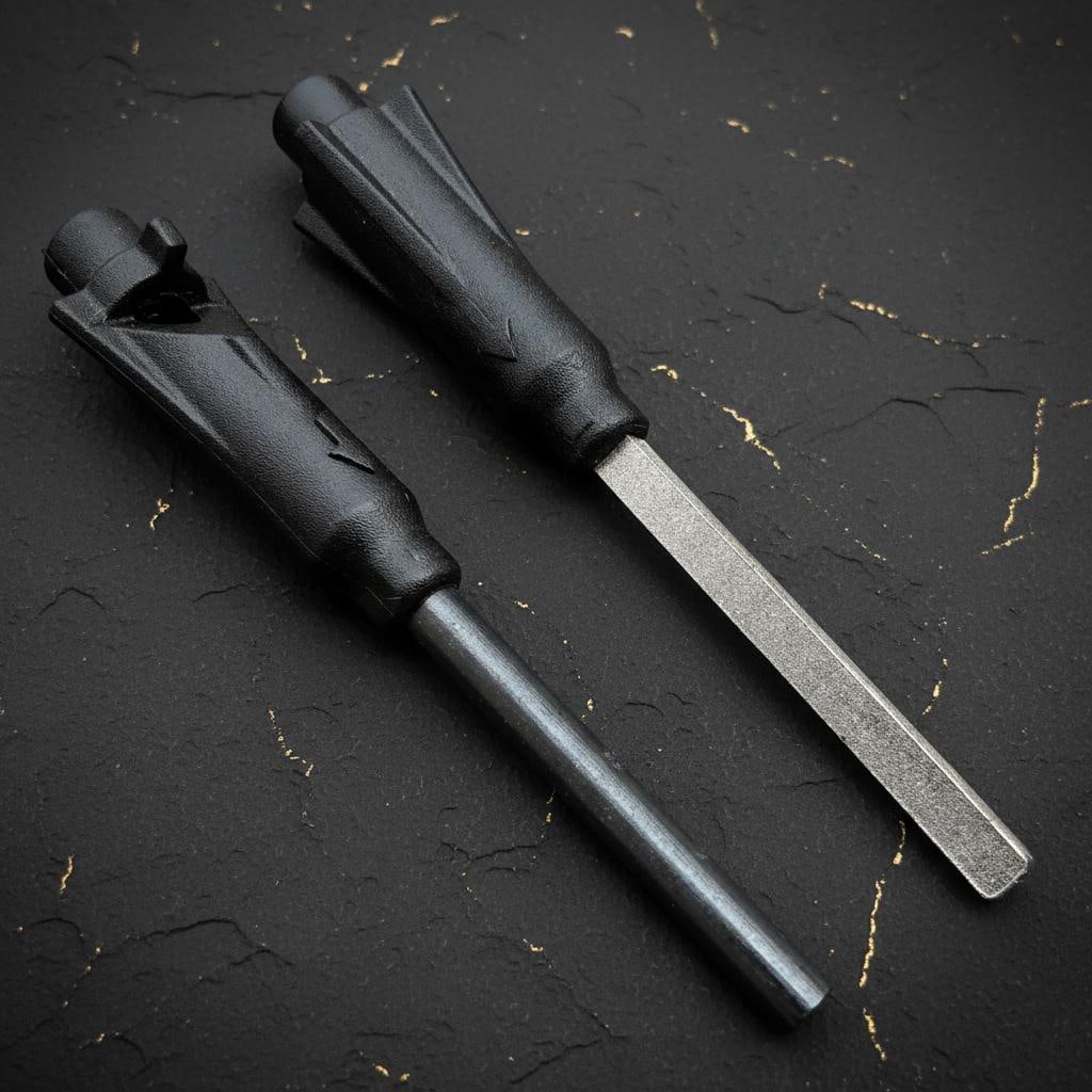 12.5" Military Tactical Hunting Knife with Fixed Sawback Blade, Survival Sheath & Fire Starter - 5