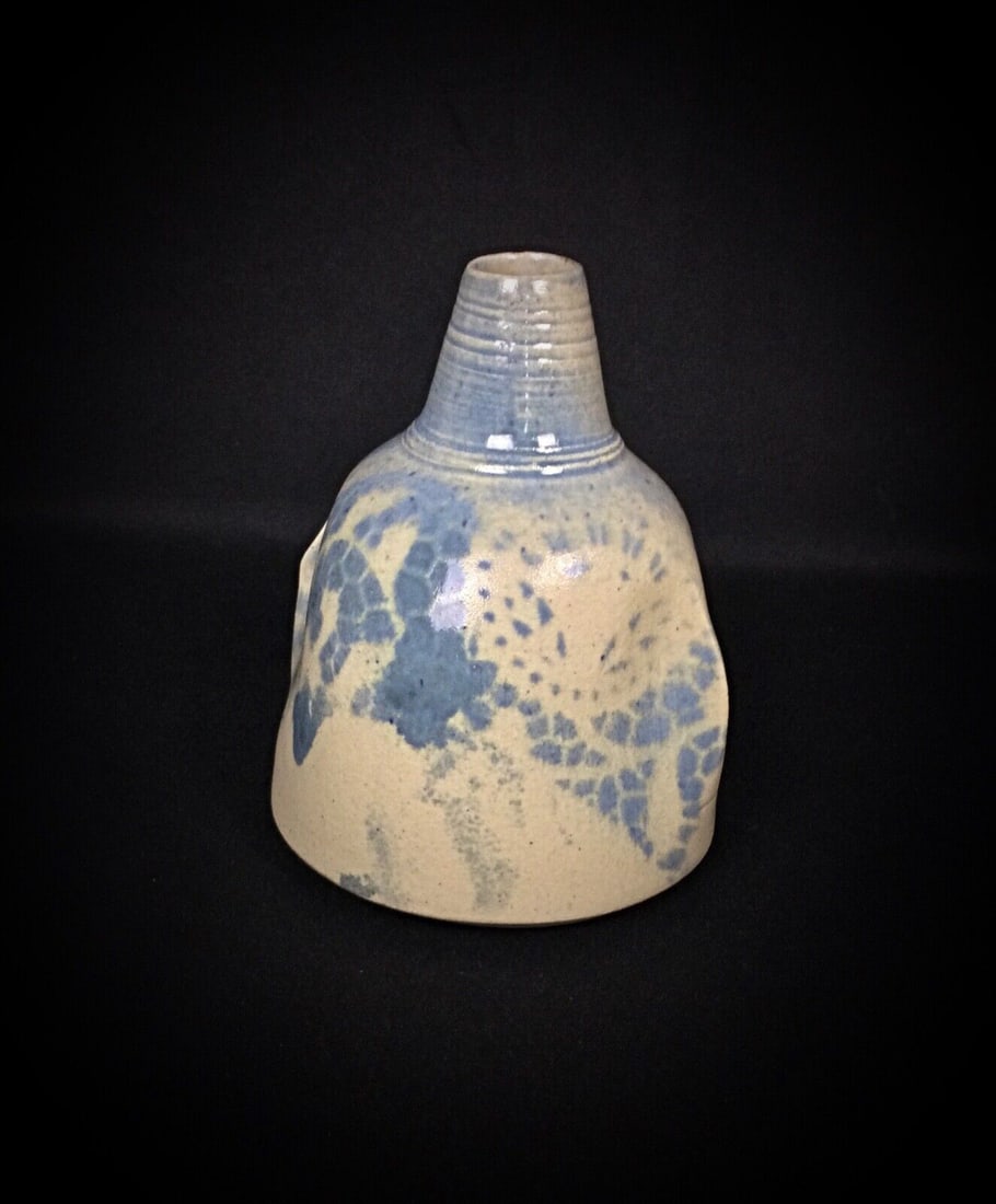 Charming Blue and White Faience Soliflore Vase – Signed and Numbered - 2