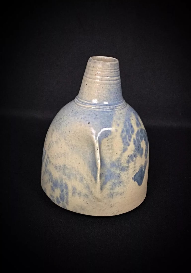 Charming Blue and White Faience Soliflore Vase – Signed and Numbered - 3