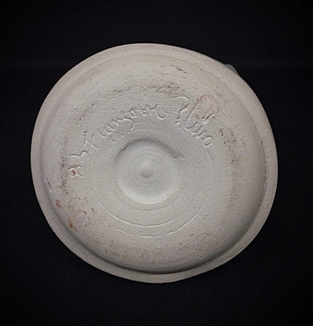 Charming Blue and White Faience Soliflore Vase – Signed and Numbered - 4