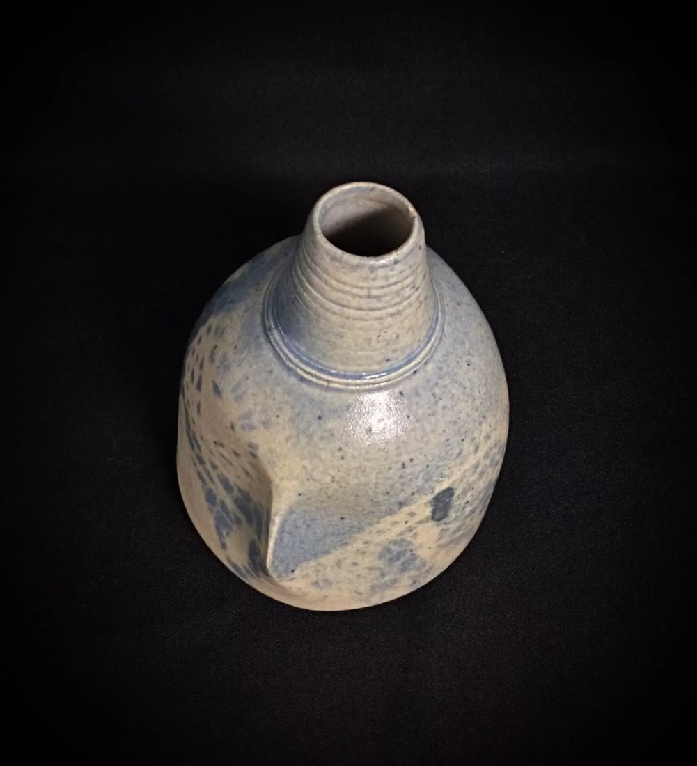 Charming Blue and White Faience Soliflore Vase – Signed and Numbered - 5