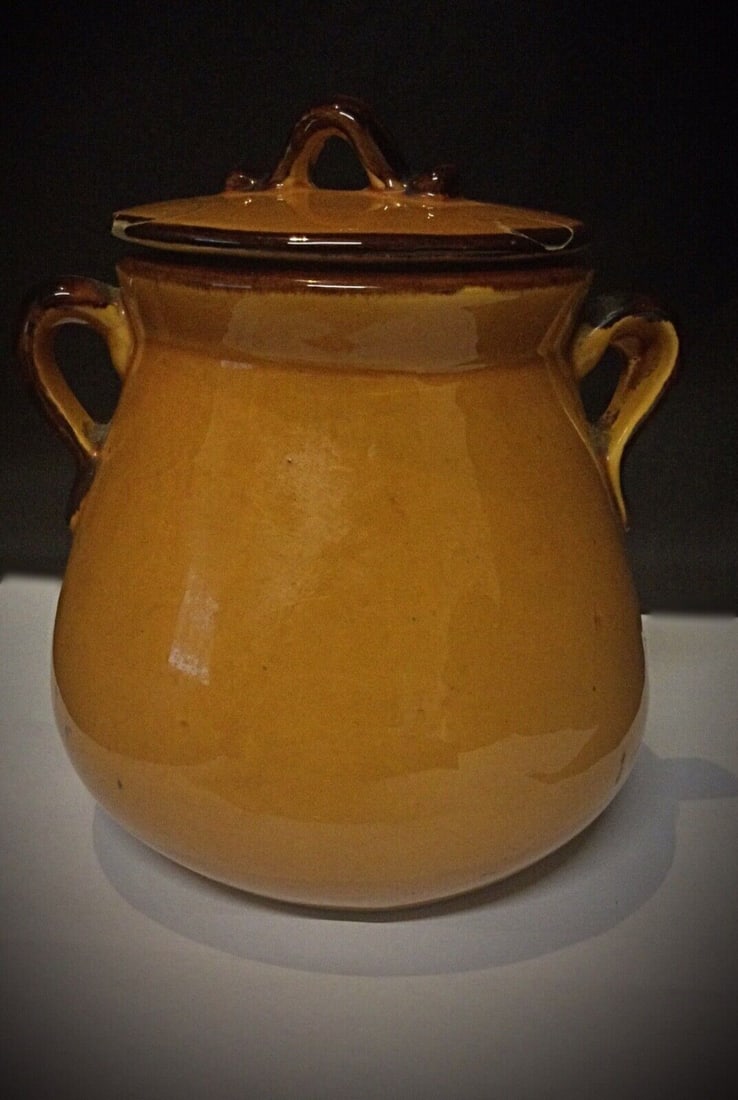 Antique Faience Pot with Handle and Floral Decoration - 4