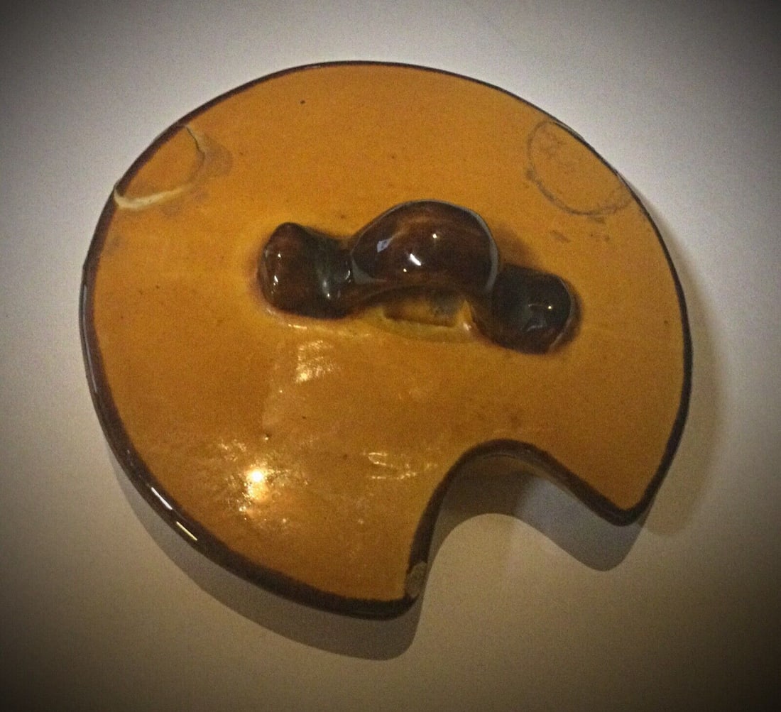 Antique Faience Pot with Handle and Floral Decoration - 7