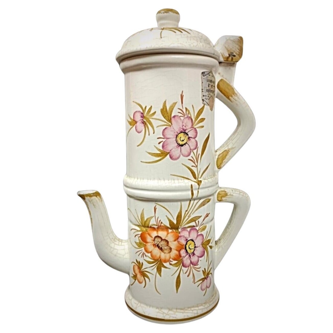 Antique 20th Century Venetian-Style Decorative Ceramic Teapot: Title:Antique 20th Century Venetian-Style Decorative Ceramic Teapot Origin:Italy Dimension:Height: 25.5 cm (10 inches)Length: 15 cm (5.9 inches) Materials:Ceramic Year:20th century Description:Add a t