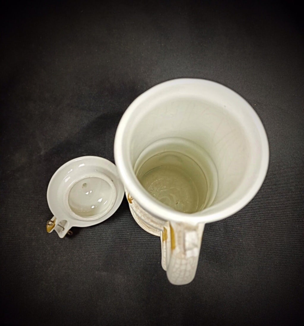 Antique 20th Century Venetian-Style Decorative Ceramic Teapot - 9