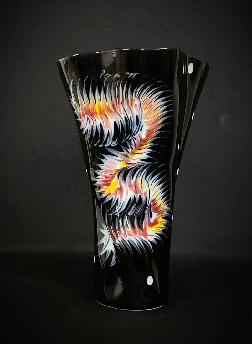 Twisted Ceramic Vase, Late 20th Century, Multicolored - 2