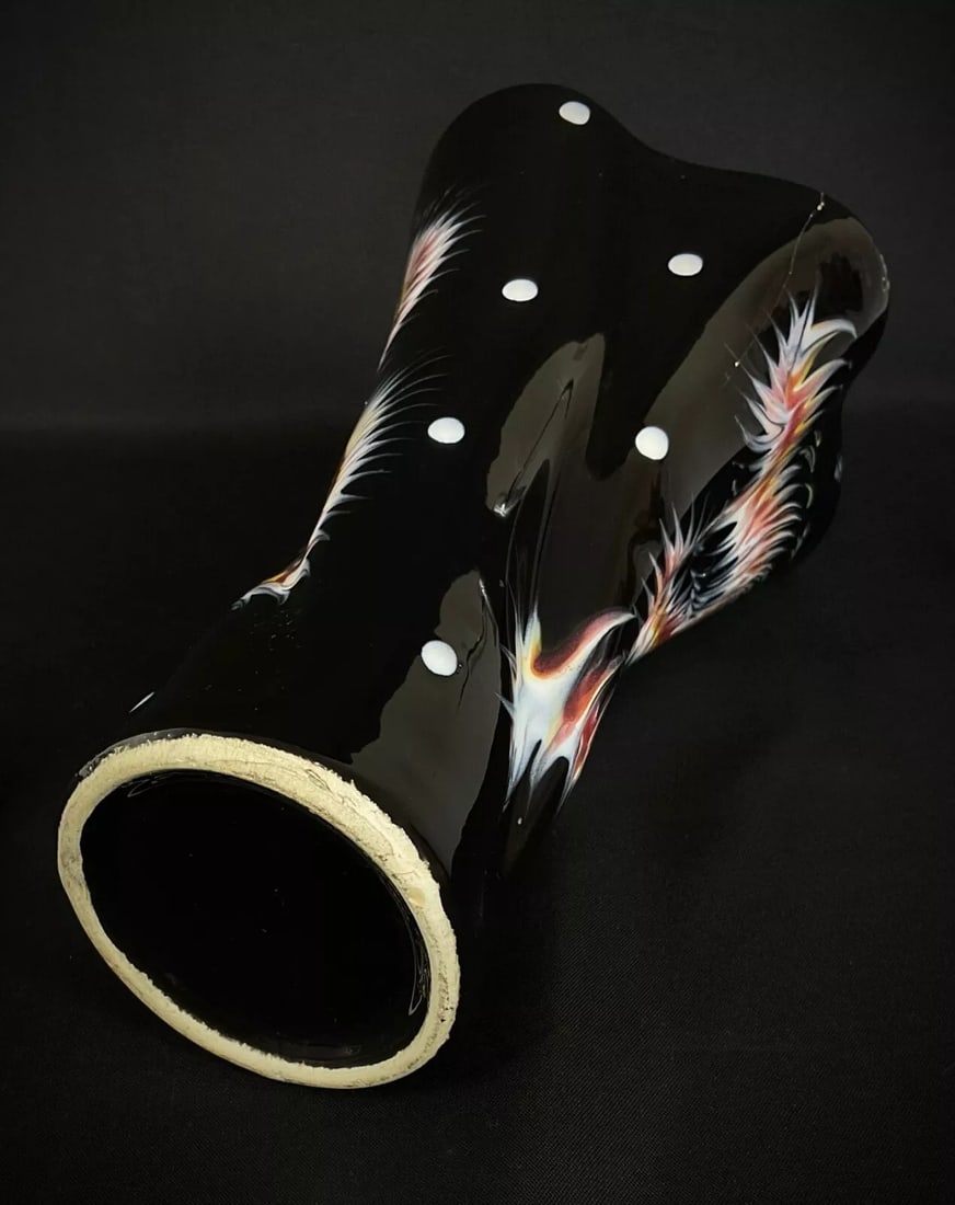 Twisted Ceramic Vase, Late 20th Century, Multicolored - 6