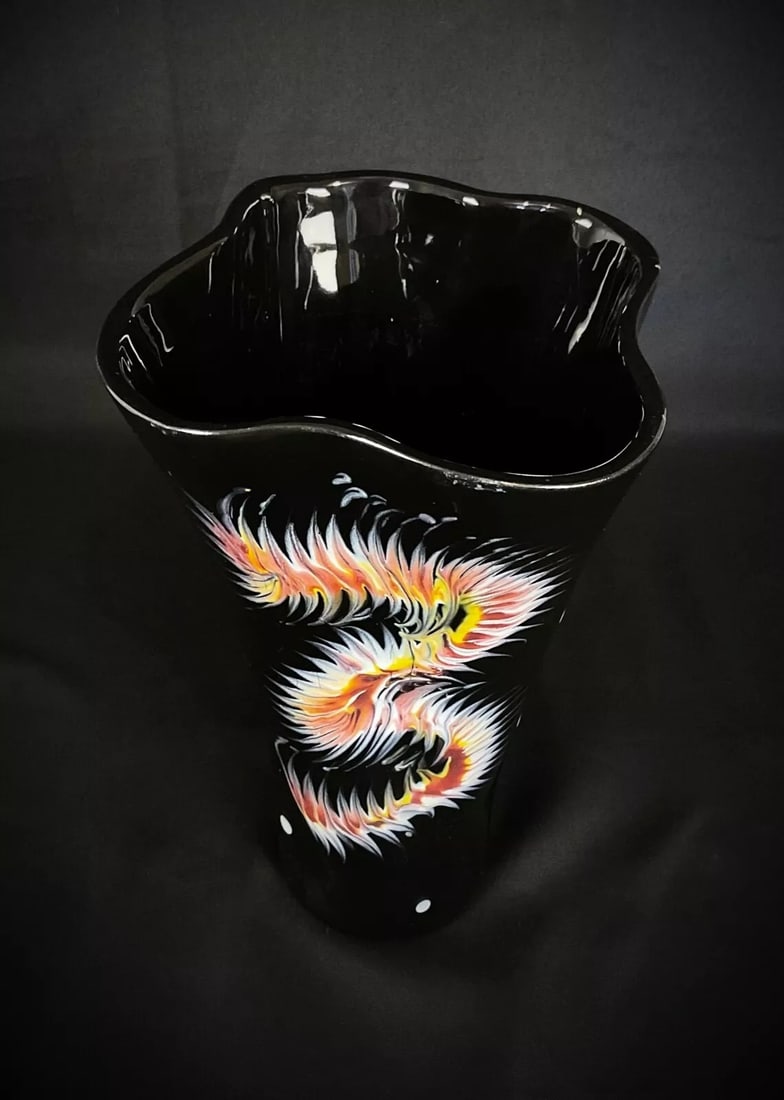 Twisted Ceramic Vase, Late 20th Century, Multicolored - 7
