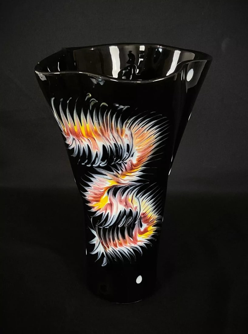 Twisted Ceramic Vase, Late 20th Century, Multicolored - 8
