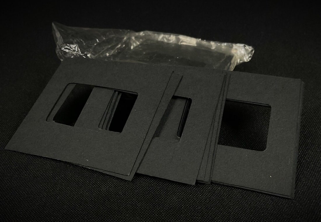Vintage Set of 20 Black Slide Paper with 20 Covers - 2