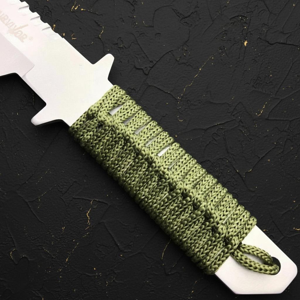 Full Tang Bowie Survival Knife 11" Fixed Blade Tactical Military Set with Firestarter - 3